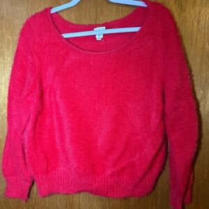 Victoria’s Secret fuzzy red sweater